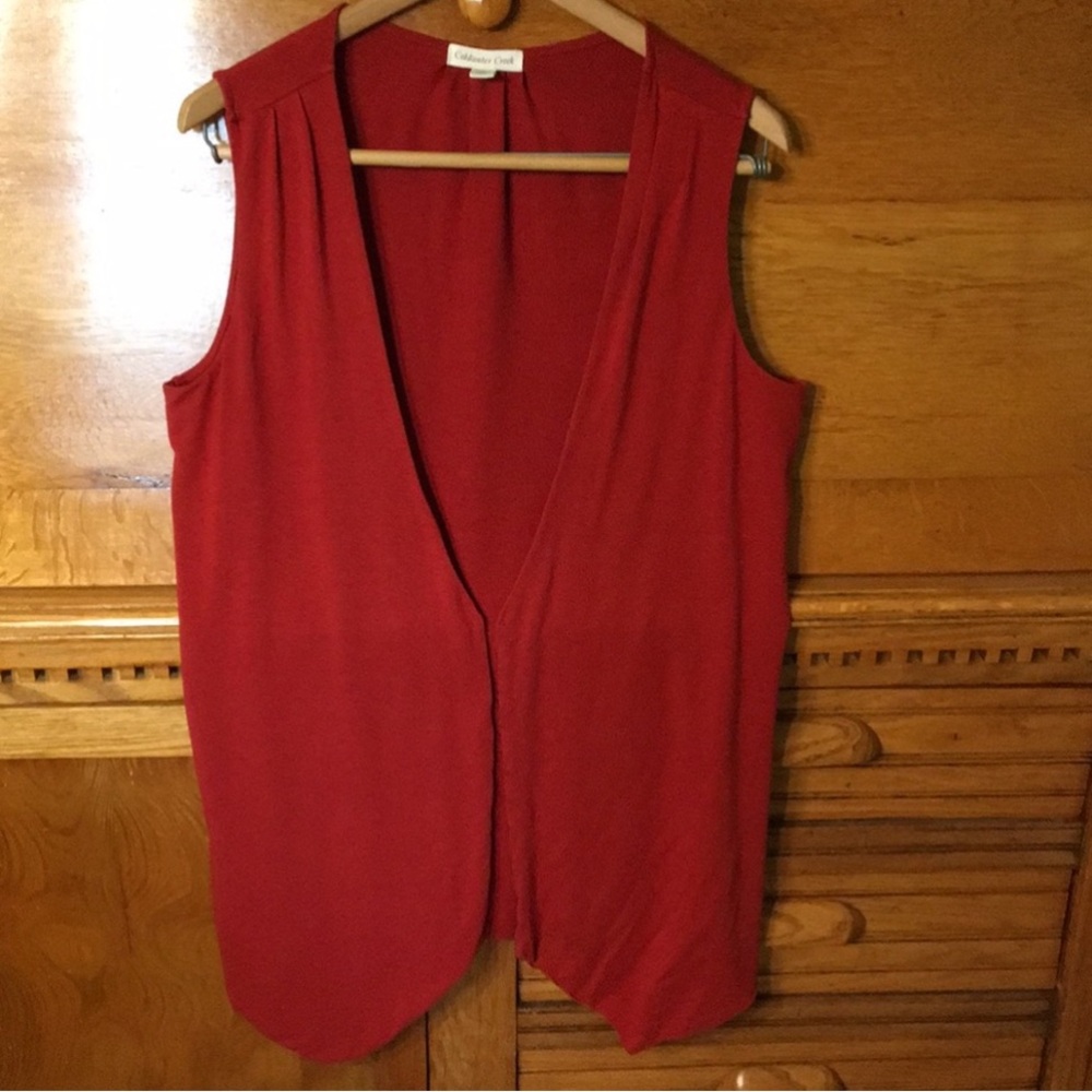 Coldwater Creek Burnt Orange Lightweight Fall Vest